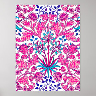 William Morris Hyacinth Print, Fuchsia Pink Poster