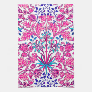 William Morris Hyacinth Print, Fuchsia Pink Towel
