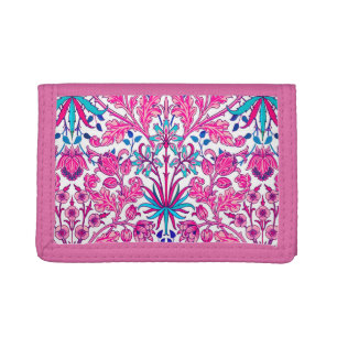 William Morris Hyacinth Print, Fuchsia Pink Trifold Wallet