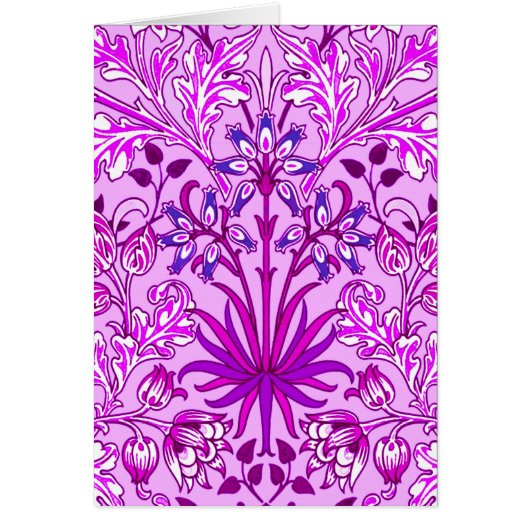 William Morris Hyacinth Print, Lavender and Violet (Front)