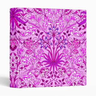 William Morris Hyacinth Print, Lavender and Violet 3 Ring Binder