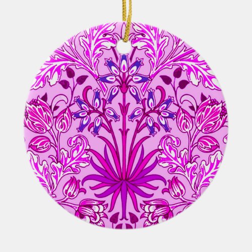 William Morris Hyacinth Print Lavender and Violet Ceramic Ornament