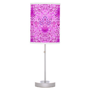 William Morris Hyacinth Print, Lavender and Violet Table Lamp