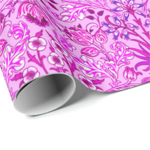 William Morris Hyacinth Print, Lavender and Violet Wrapping Paper