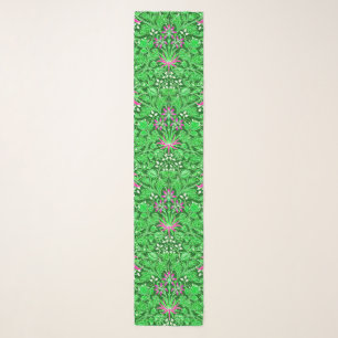 William Morris Hyacinth Print, Lime Green Scarf