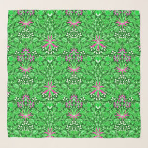 William Morris Hyacinth Print, Lime Green Scarf