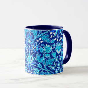 William Morris Hyacinth Print, Navy & Cobalt Blue Mug