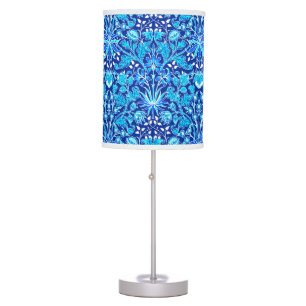 William Morris Hyacinth Print, Navy & Cobalt Blue Table Lamp