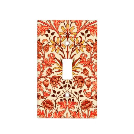 William Morris Hyacinth Print, Orange And Rust Light Switch Cover