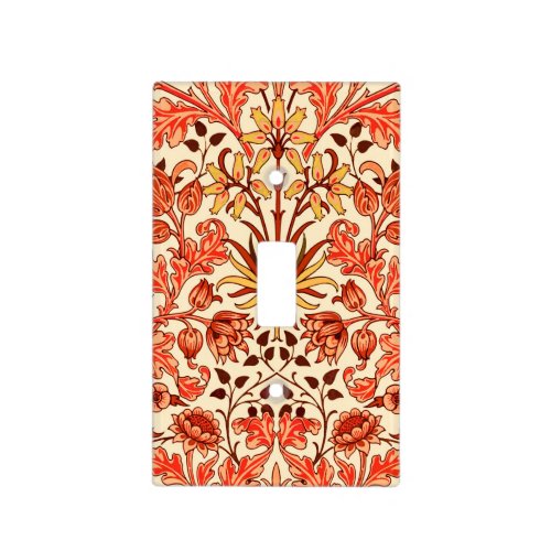 William Morris Hyacinth Print Orange and Rust Light Switch Cover