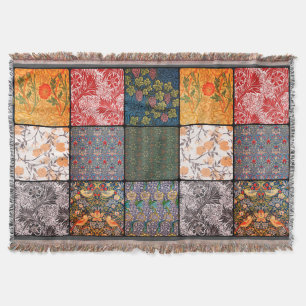 William * Morris III Quilt Patch Throw Throw Blanket