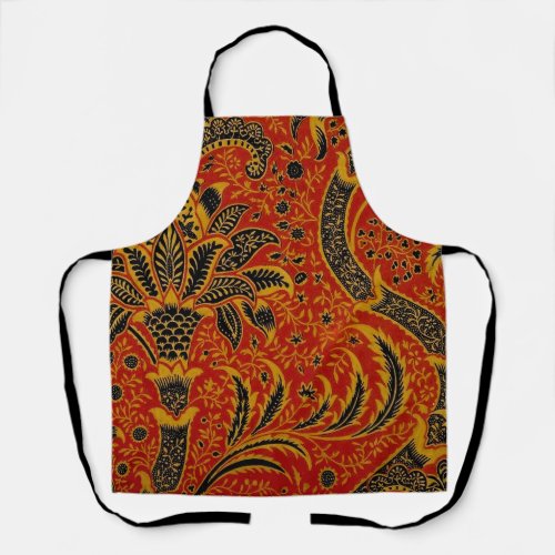 William Morris India Red Floral Apron