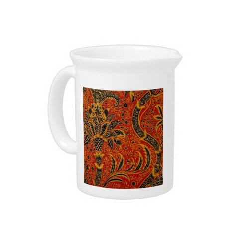 William Morris India Red Floral Beverage Pitcher