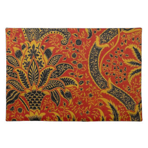 William Morris India Red Floral Cloth Placemat