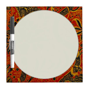 William Morris India Red Floral Dry Erase Board