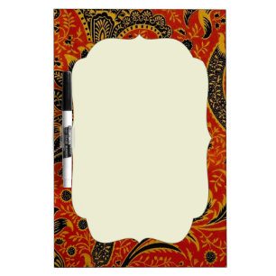 William Morris India Red Floral Dry-Erase Board