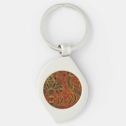 William Morris India Red Floral Keychain