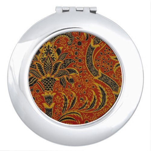 William Morris India Red Floral Makeup Mirror