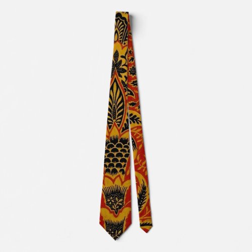 William Morris India Red Floral Neck Tie