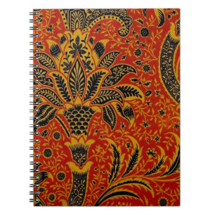 William Morris India Red Floral Notebook