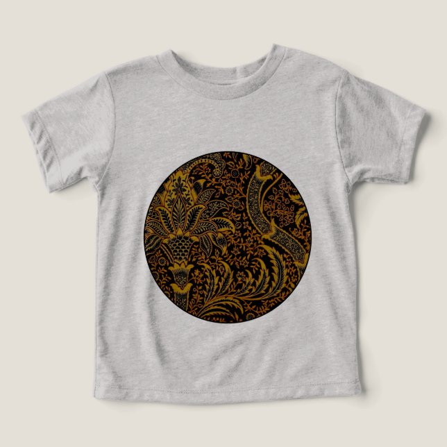 William Morris India Red Floral Toddler T-shirt (Design Front)
