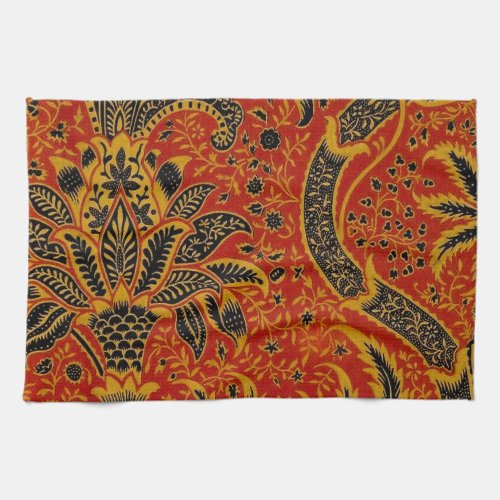 William Morris India Red Floral Towel