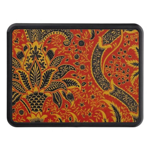 William Morris India Red Floral Trailer Hitch Cover