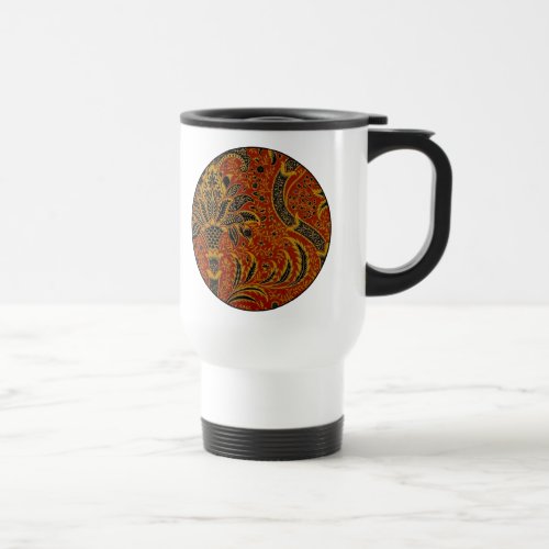 William Morris India Red Floral Travel Mug