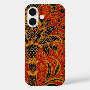 William Morris India Red Floral Vintage Classic iPhone 16 Case