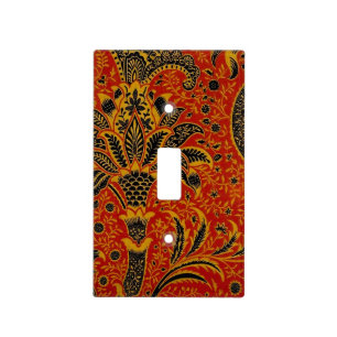 William Morris India Red Floral Vintage Classic Light Switch Cover