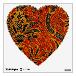 William Morris India Red Floral Wall Decal