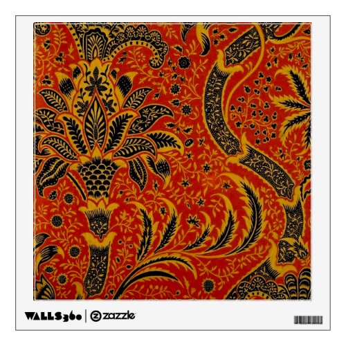 William Morris India Red Floral Wall Sticker