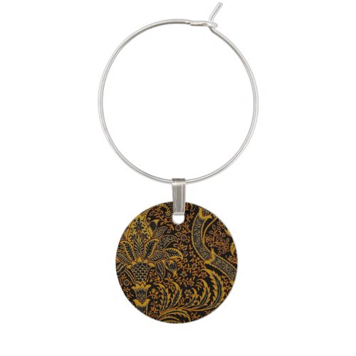 William Morris India Red Floral Wine Charm