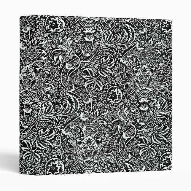 William Morris Indian, Black and White Binder (Front/Spine)
