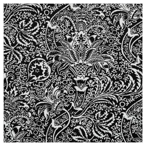 William Morris Indian, Black and White Fabric