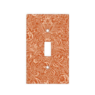 William Morris Indian, Coral Orange and Peach Light Switch Cover