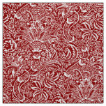 William Morris Indian, Dark Red and White  Fabric