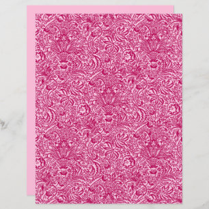 William Morris Indian, Fuchsia and Pastel Pink