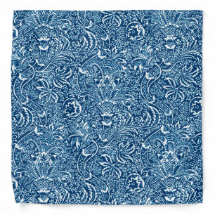 William Morris Indian, Indigo Blue and White Bandana