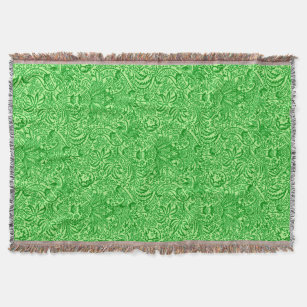 William Morris Indian, Lime and Kiwi Green Throw Blanket