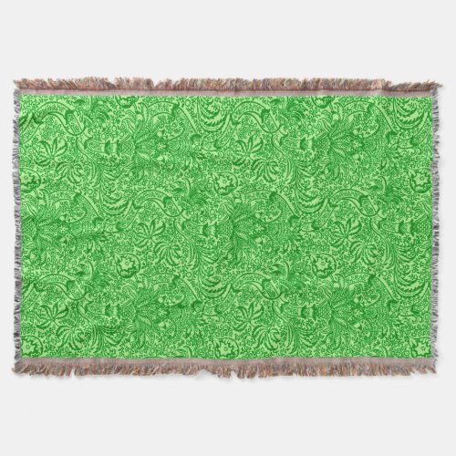 William Morris Indian Lime and Kiwi Green Throw Blanket
