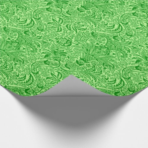 William Morris Indian Lime and Kiwi Green Wrapping Paper
