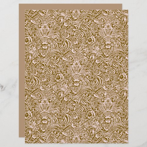William Morris Indian Taupe Tan and Beige 
