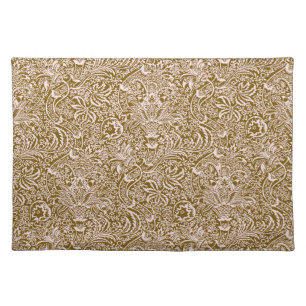 William Morris Indian, Taupe Tan and Beige Cloth Placemat