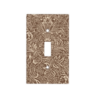 William Morris Indian, Taupe Tan and Beige Light Switch Cover