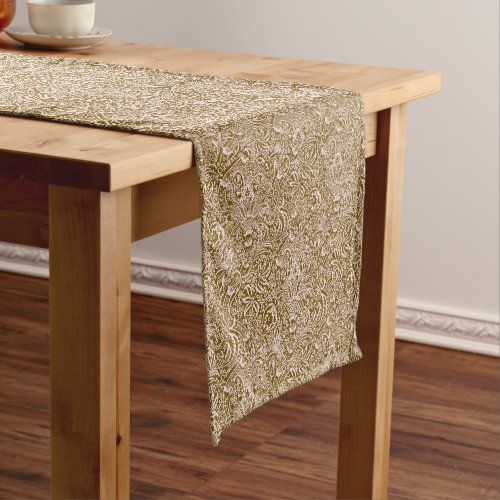 William Morris Indian Taupe Tan and Beige  Short Table Runner