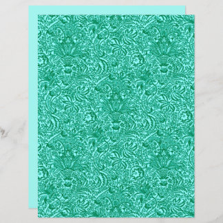 William Morris Indian, Turquoise and Light Aqua