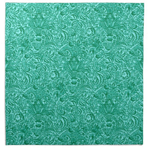 William Morris Indian, Turquoise and Light Aqua Cloth Napkin