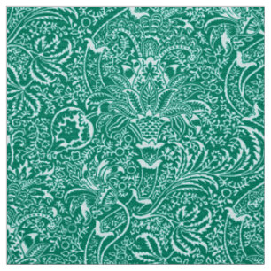 William Morris Indian, Turquoise and Light Aqua Fabric