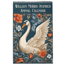 William Morris Inspired Animal Vintage Floral 2024 Calendar